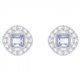 Pendientes Botón Swarovski 5352048 Mujer Angelic Square Cristal