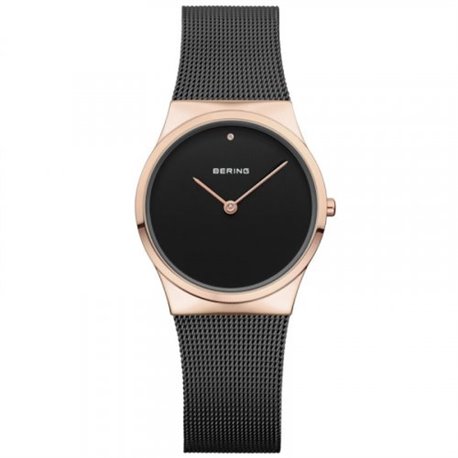 Reloj Bering 12130-166 Mujer Negro Acero Cuarzo