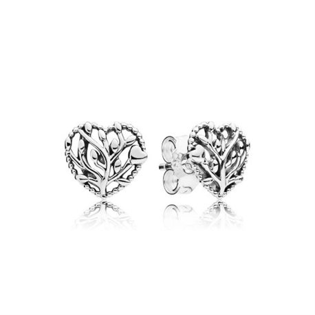 Pendientes Pandora 297085 mujer plata Corazones Floreciente