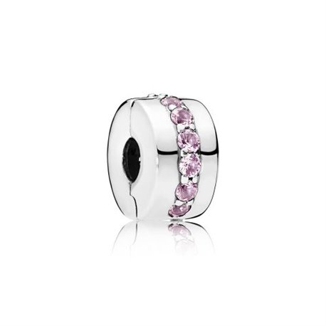 Abalorio clip Pandora 791972PCZ mujer plata Circonitas Sendero Luminoso Rosa