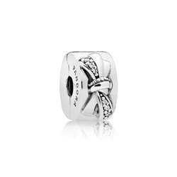 Abalorio clip Pandora 797304CZ mujer plata Circonitas Lazo Brillante