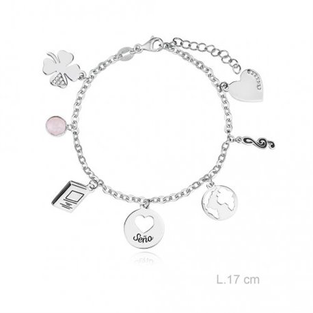 Pulsera VERUTIA 159201A mujer plata piedras